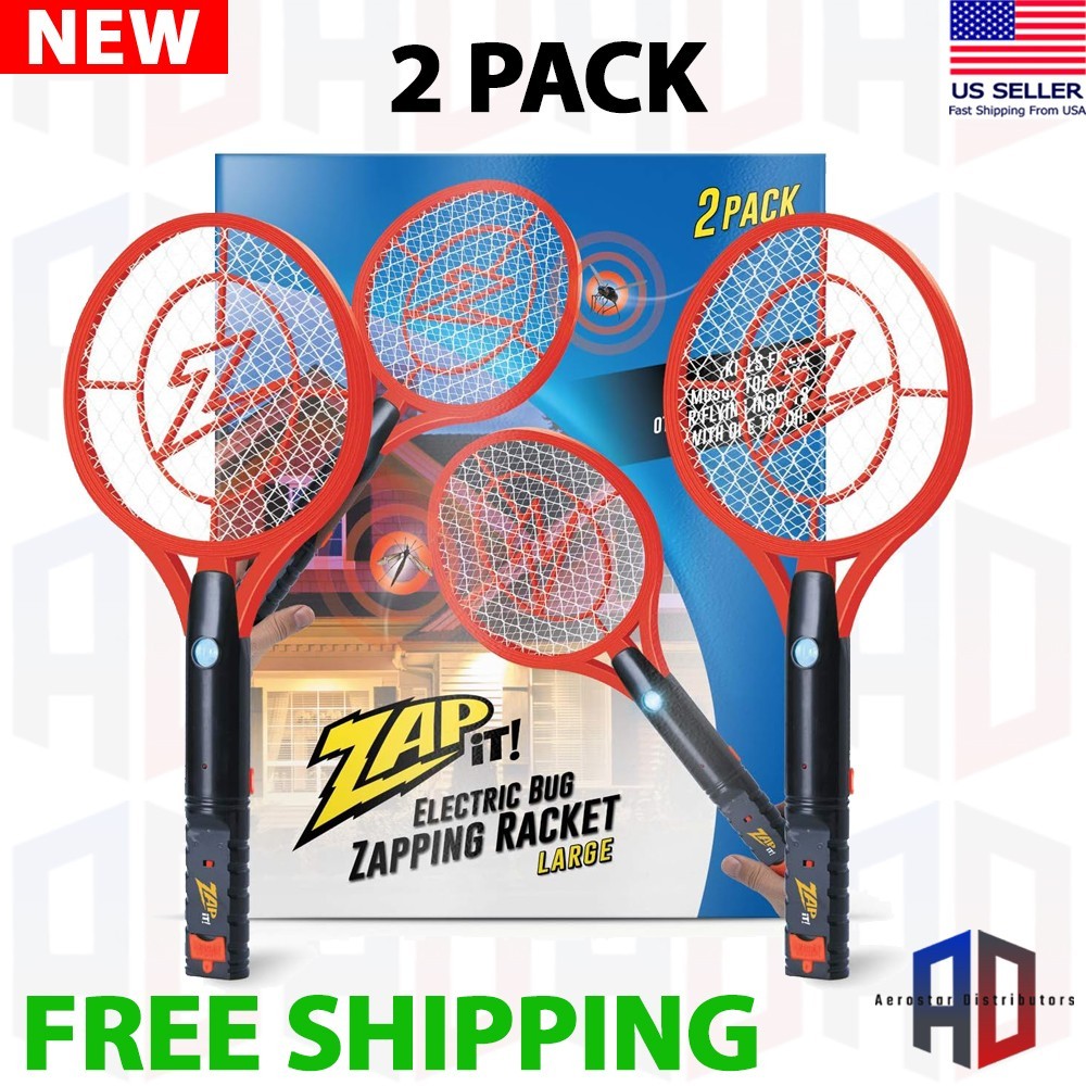 ZAP IT! Bug Zapper Rechargeable Bug Zapper Racket, 4,000 Volt, USB Charging gallery