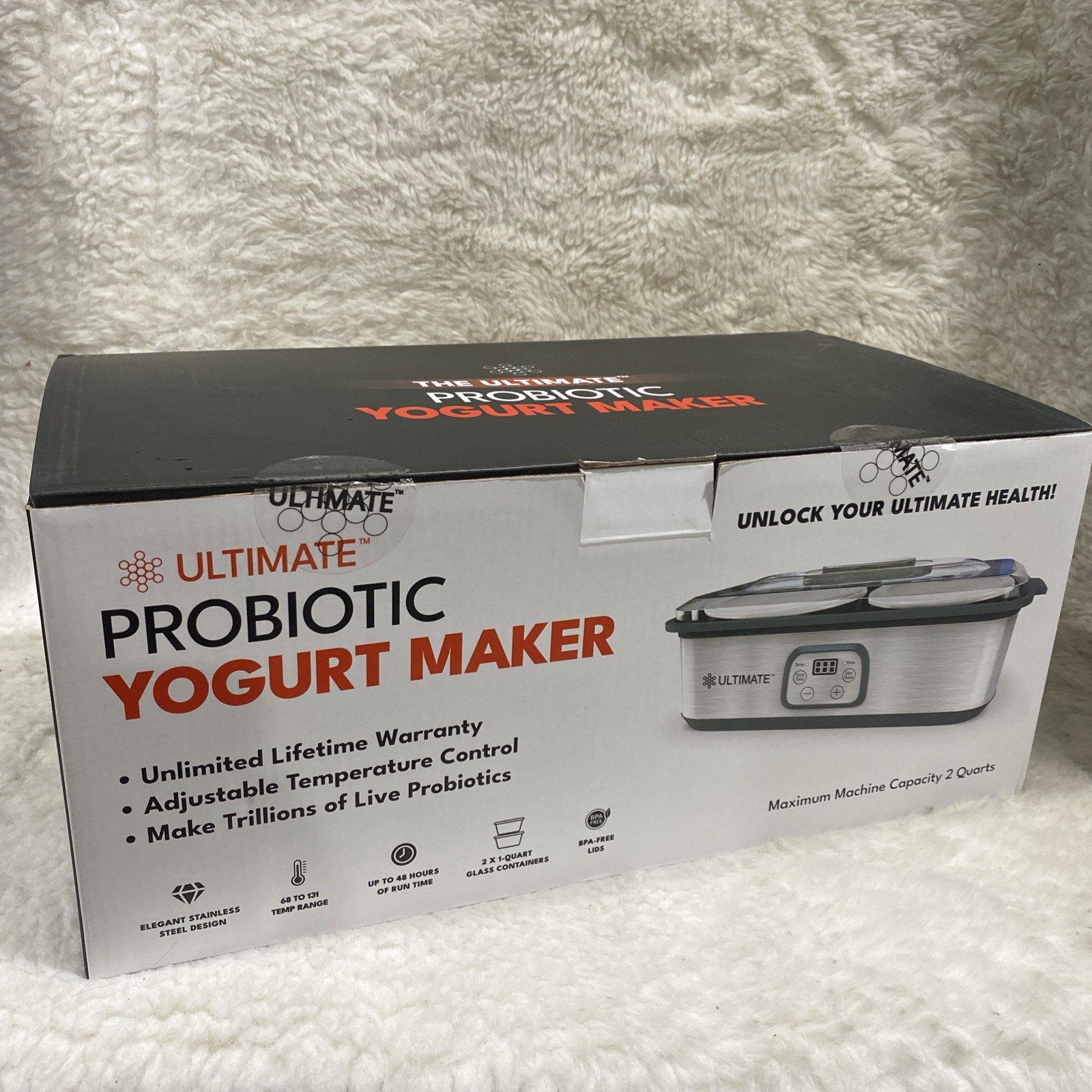 Ultimate Probiotic Yogurt Maker with Adjustable Temperature & Time (2 bowls) gallery