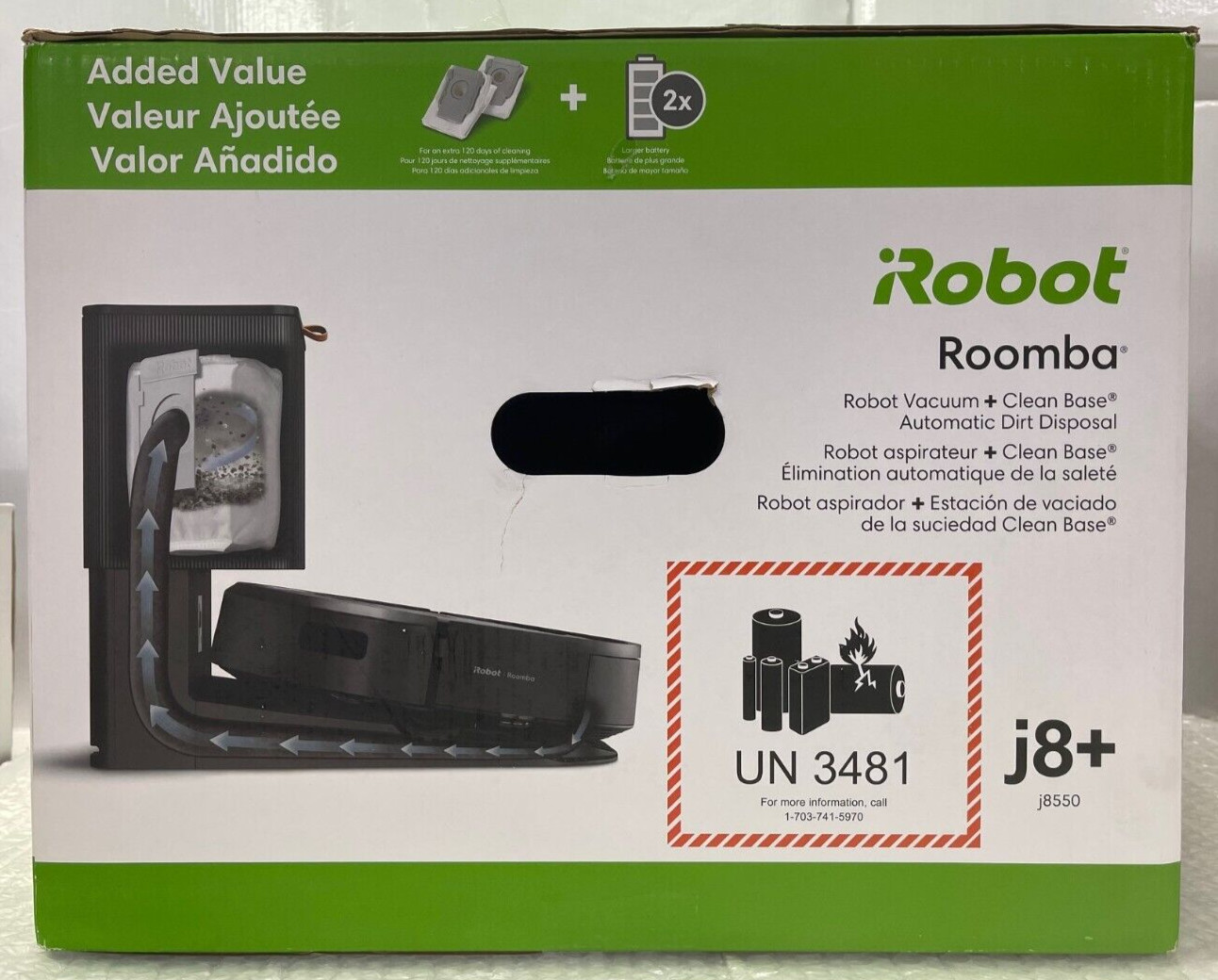 iRobot Roomba j8+ Robot Vacuum Wi-Fi Connected Self-Emptying j8550 Black gallery
