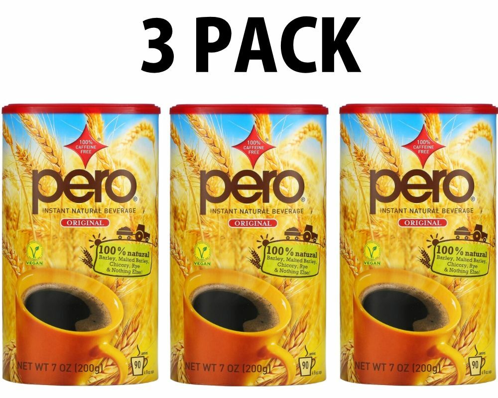 Pero, Instant Natural Beverage, 3 PACK, Caffeine Free, Original, 7 oz (200 g) gallery