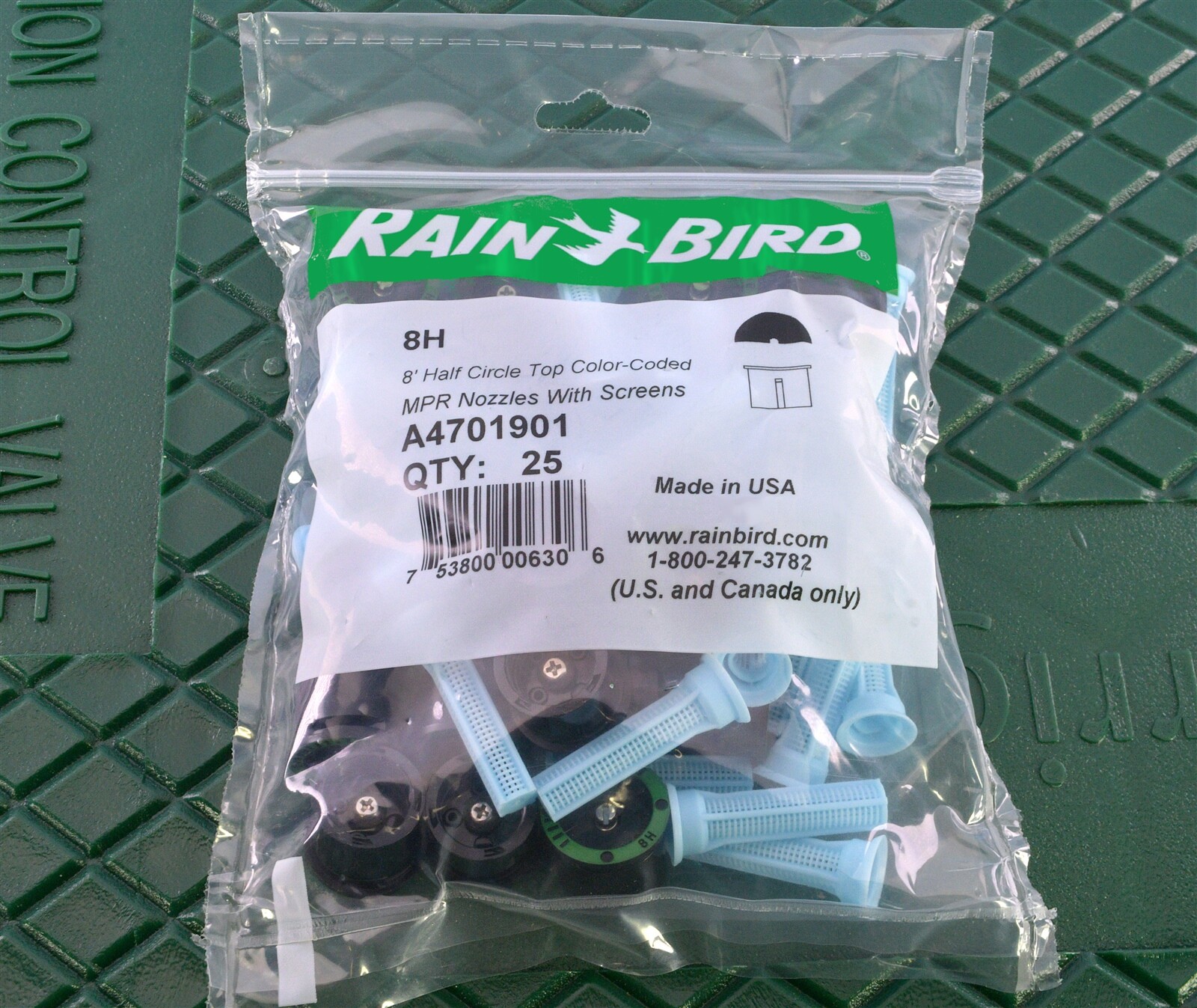 25 Rain Bird 8H 8' 180° Half-Circle MPR Sprinkler Nozzles for 1800 Series Heads gallery