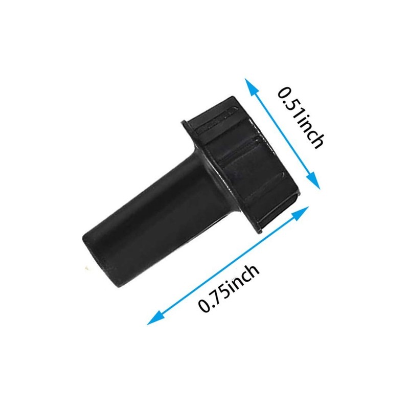 6 Pack On/Off Light Lamp Knobs - Durable Black Plastic for Effortless Control gallery
