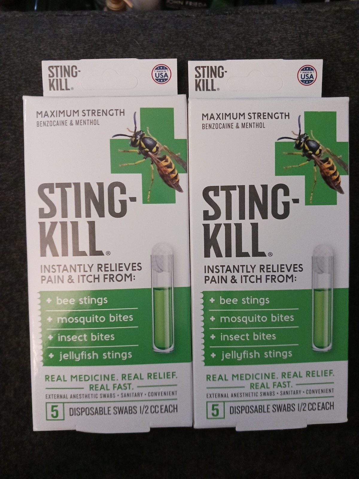 2 Sting Kill First Aid Anesthetic Swabs 5 ea (G5) gallery