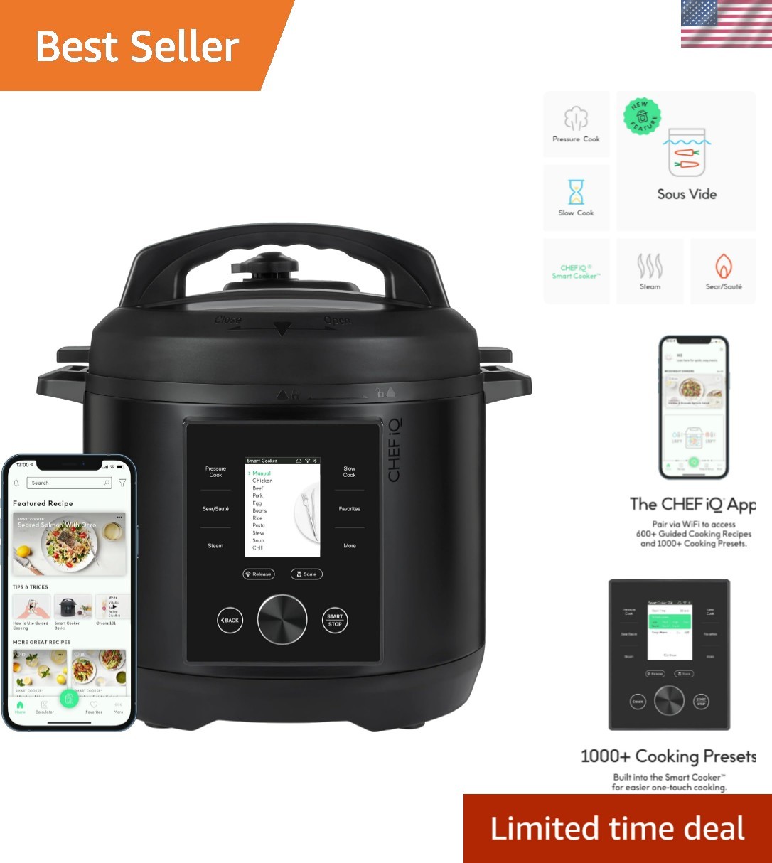 Smart Pressure Cooker with WiFi and Built-in Scale - Easy-to-Use 10-in-1 Mult... gallery