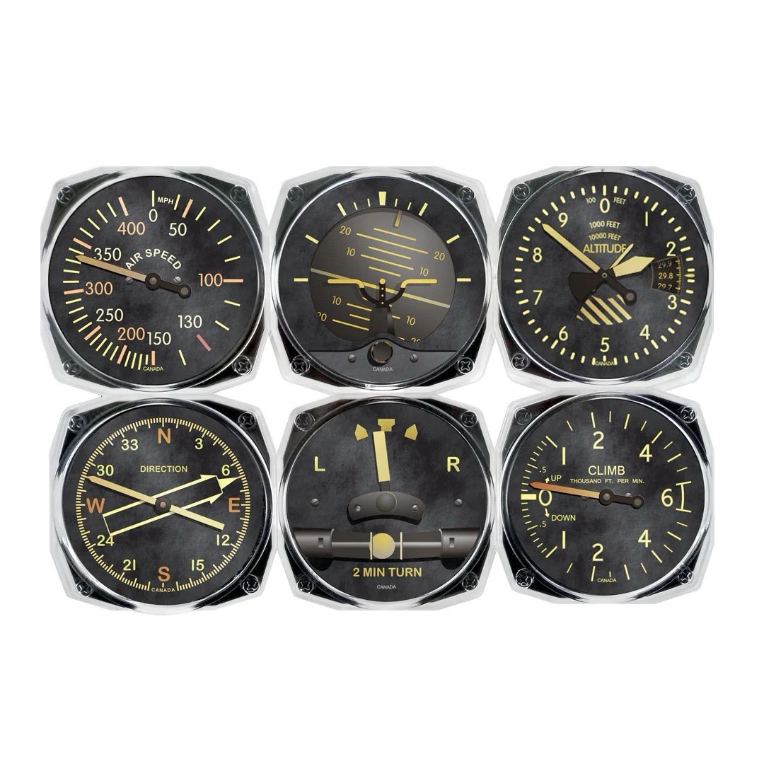 Trintec 6-Piece Acyrlic Instrument Coaster Set - Vintage (NEW) Model 9045AC gallery