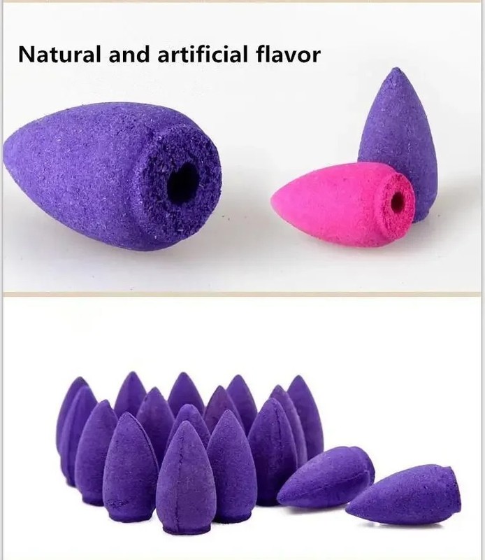 NEW Version Backflow Incense Burner Cones Mixed Flower Flavor Smoke Bullet Cone gallery
