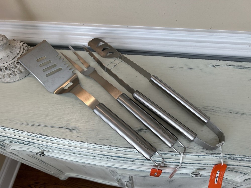Le Creuset Alpine Grilling Tools Set (3) NWT OB READ