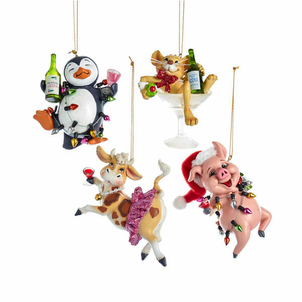 Whimsical Party Animals Ornament gallery