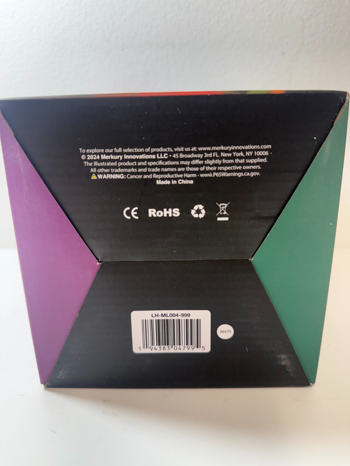7.7 in. Iridescent Acrylic Indoor Infinity Table Light Pyramid gallery