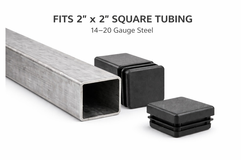 2" Inch Square Tube End Plug Post Cap End Caps 4 Plugs per package gallery