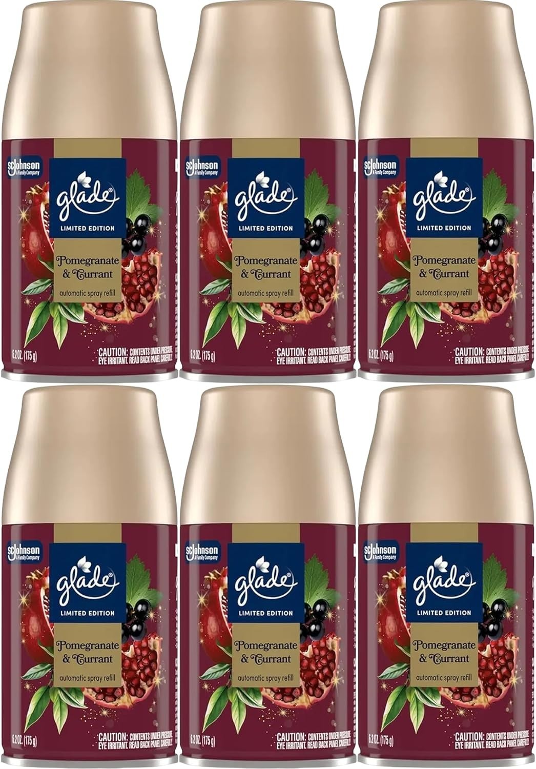 6 Glade Automatic Limited Edition Air Freshener Pomegranate & Currant 6.2 oz gallery
