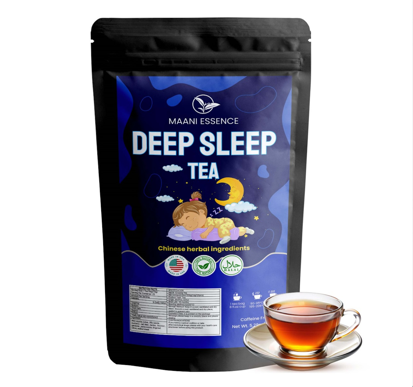 Deep Sleep Tea , Calming relaxing tea helps reduce anxiety and stress USA MADE gallery