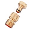 1-4xGarden Hose Quick Connector Brass 3/4" GHT Thread Water Hose Fitting Adapter gallery
