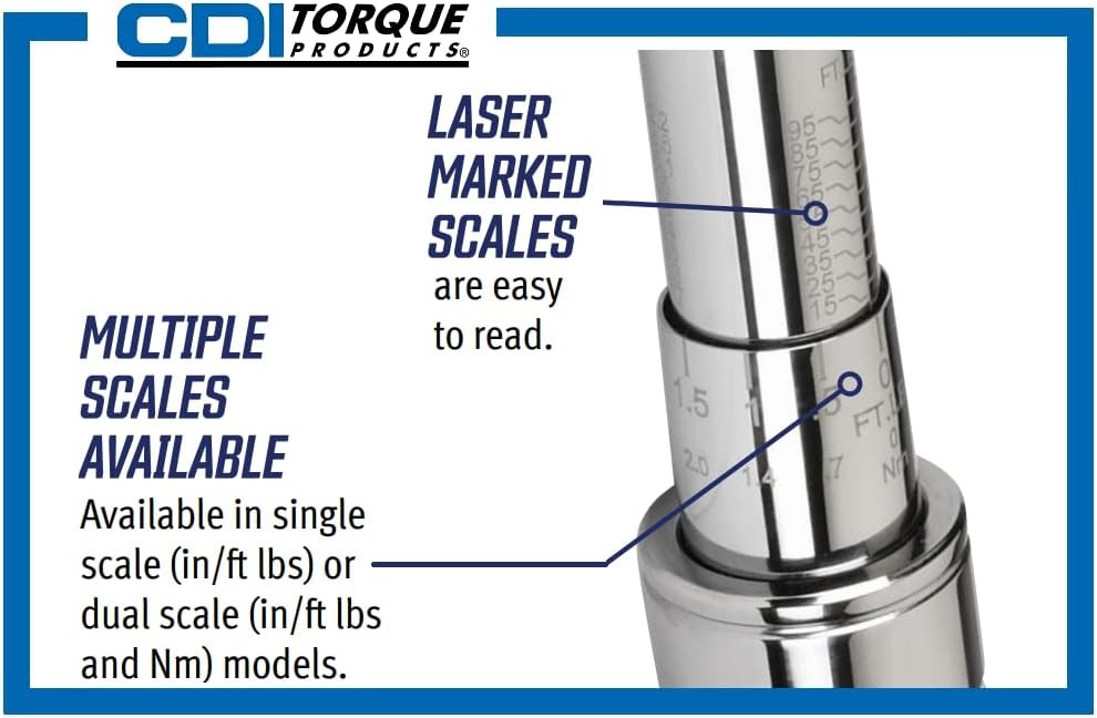CDI Torque 2503MFRMH 1/2" Torque Wrench 30-250 ft-lb Click Adjustable gallery