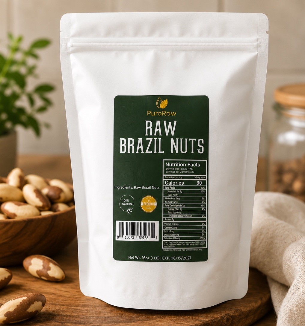 RAW BRAZIL NUTS 1lb Bag Brazil Nuts Unsalted, No Shell, Whole Nuts gallery