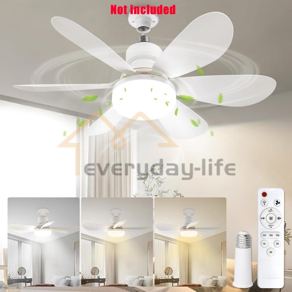 Socket Fan Light Ceiling Fans With Lights And Remote Dimmable LED Ceiling Fan US gallery