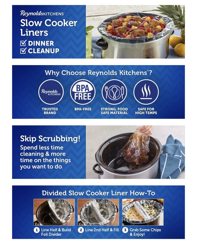 Small Slow Cooker Liner for Kitchen Use, Fits 1-3 Quarts 5 Count gallery