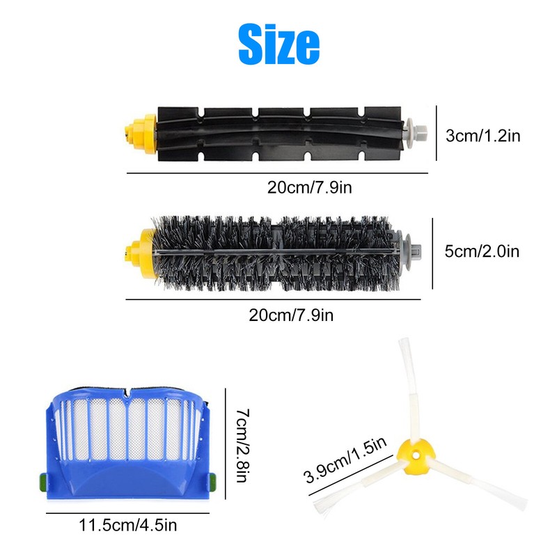Replacement Part Kit For iRobot Roomba 600 Series Vacuum Filter Brush Cleaner gallery