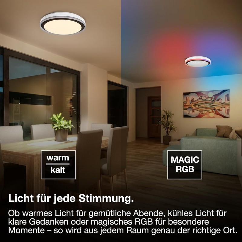 LEDVANCE SMART+ WIFI LED Ceiling Light White Black 32W 3400lm Dimmable gallery