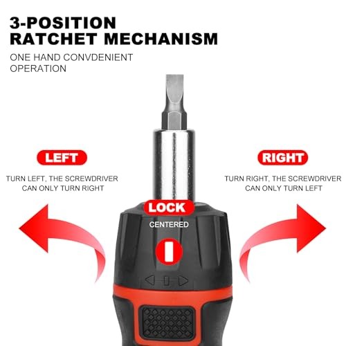 Stubby Ratcheting Screwdriver Set, Ratchet Short Screwdriver Set with 7-in-1 gallery