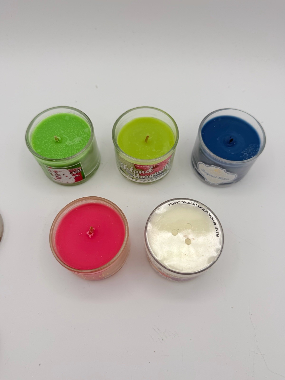 Bath and Body Works Summer Mini Candle Lot Colada Island Marg Palm Beach Bunny gallery