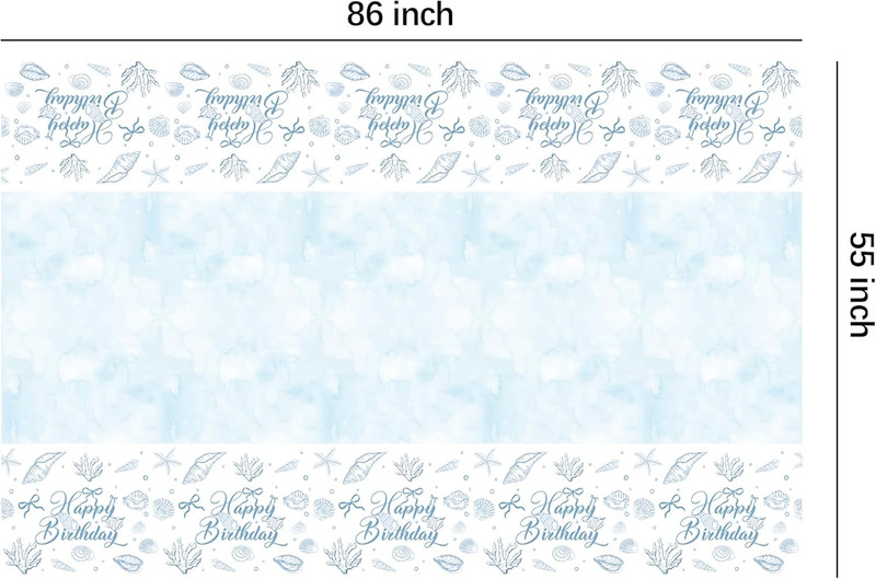 Seashell Party Tablecloth Decorations for the Summer Ocean Birthday Baby Shower gallery