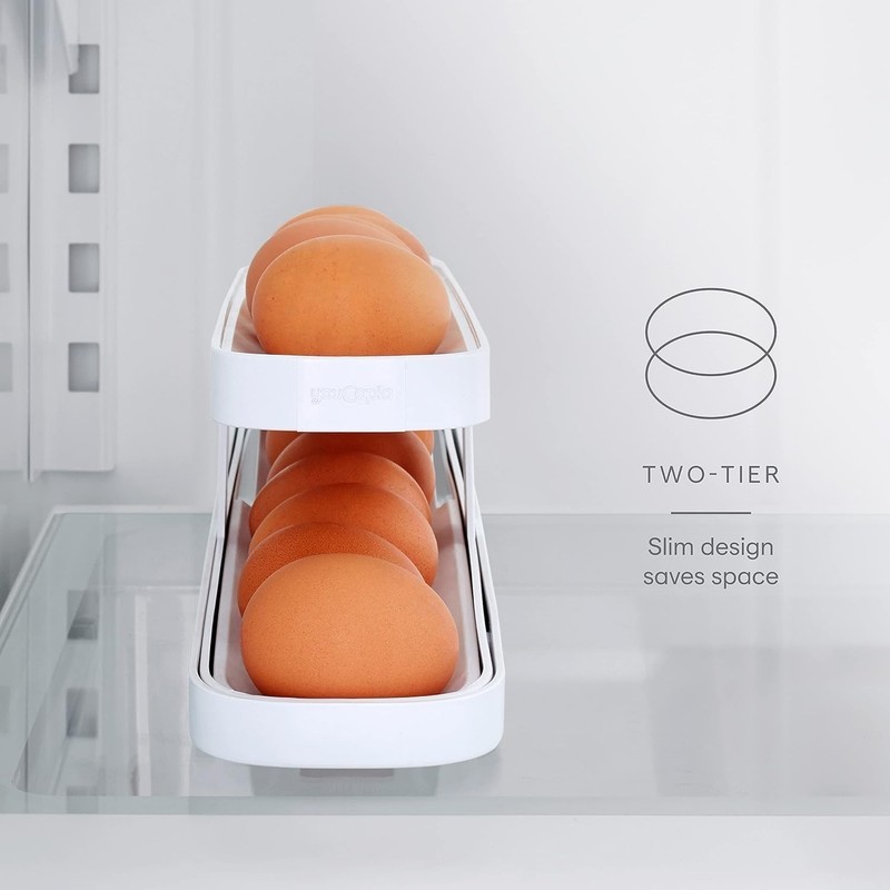 Rolldown™ Egg Dispenser, Space-Saving Rolling Eggs Dispenser and Organizer for R gallery