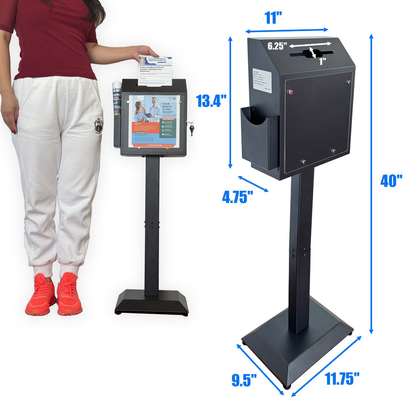 Suggestion Box with Stand,Floor Standing Offering Box,Ballot Collection Safe Box gallery