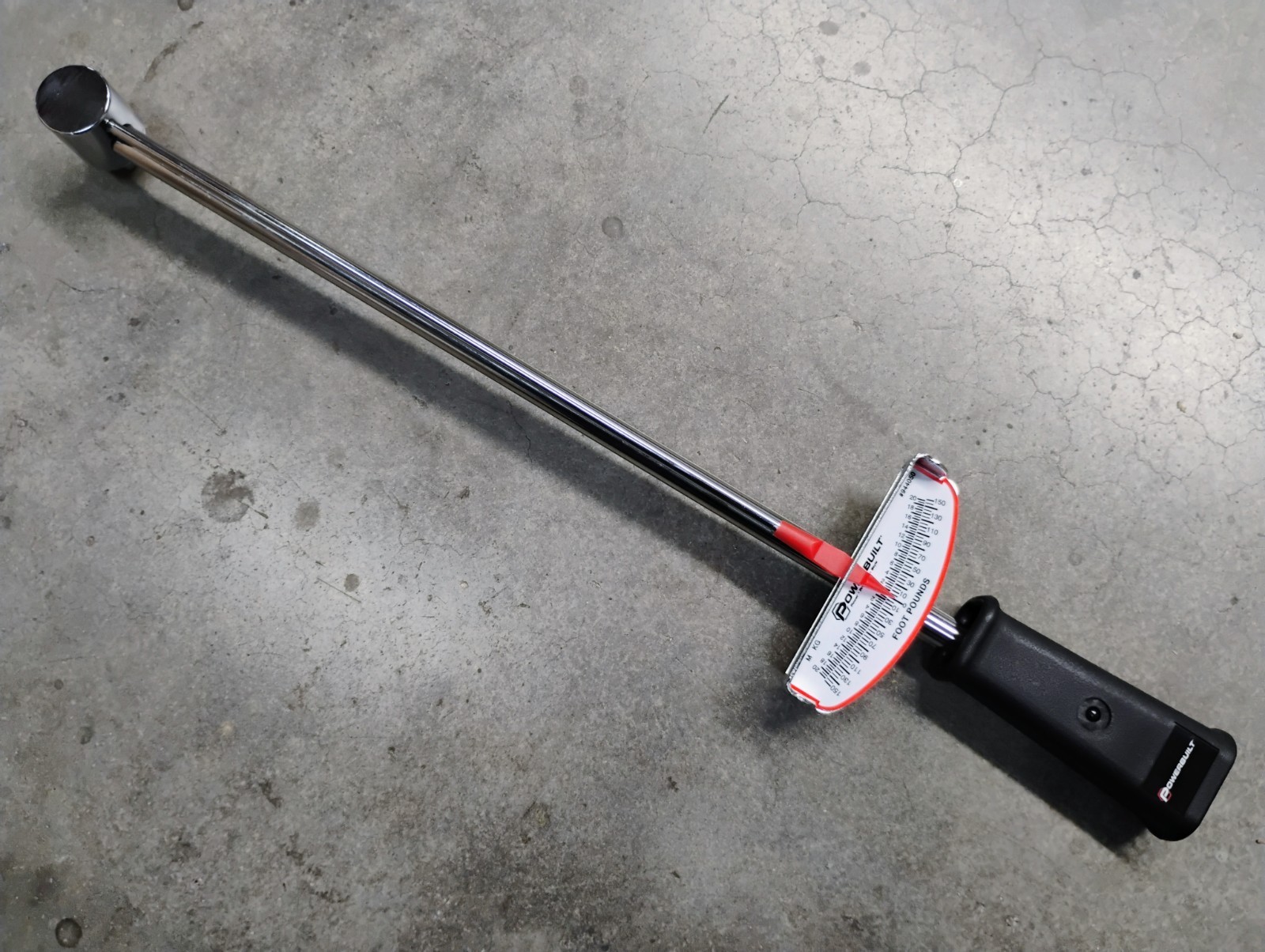 Powerbuilt 1/2-Inch Drive Needle Torque Wrench 0-140 Ft. Lbs w Storage Case EXC gallery