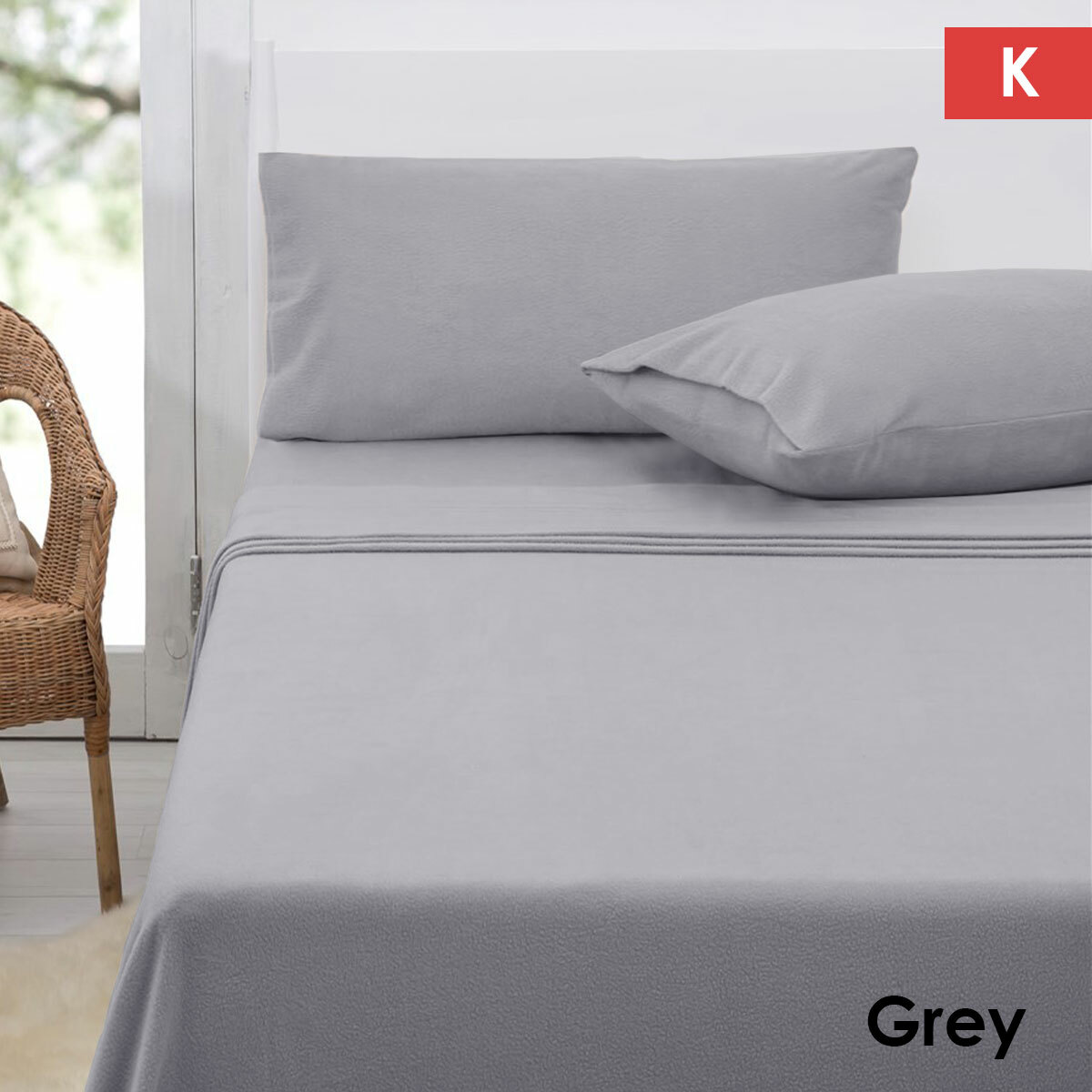 Polar Fleece NON Standard Sheet Set King 36cm Wall with King Pillowcases gallery