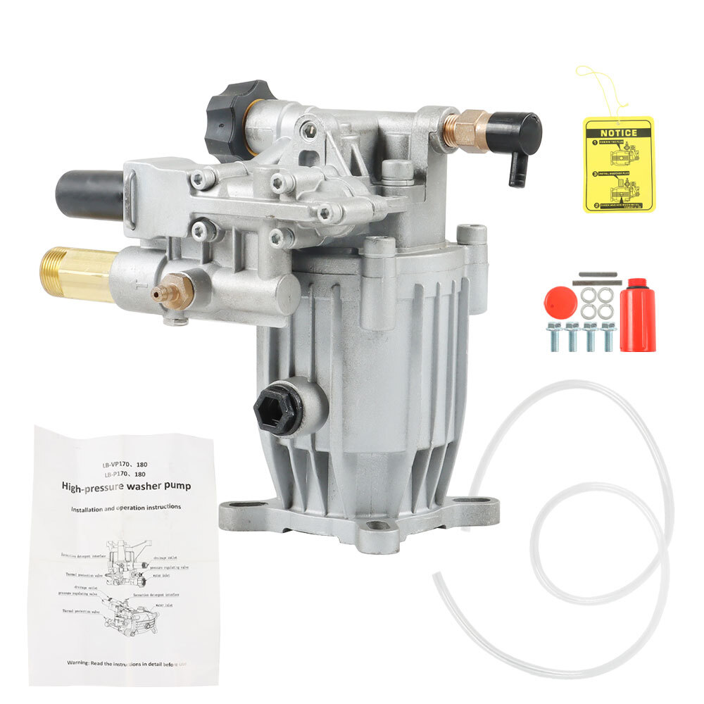 3000 PSI Universal Pressure Washer Pump 3/4 Horiz Shaft MAX 2.5 GPM Oil Sealed gallery