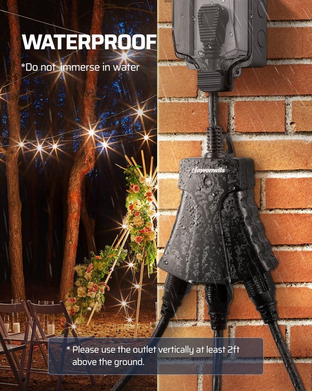 Outdoor Remote Control Outlet, Wireless Remote Outlet Power Switch, Weatherproof gallery