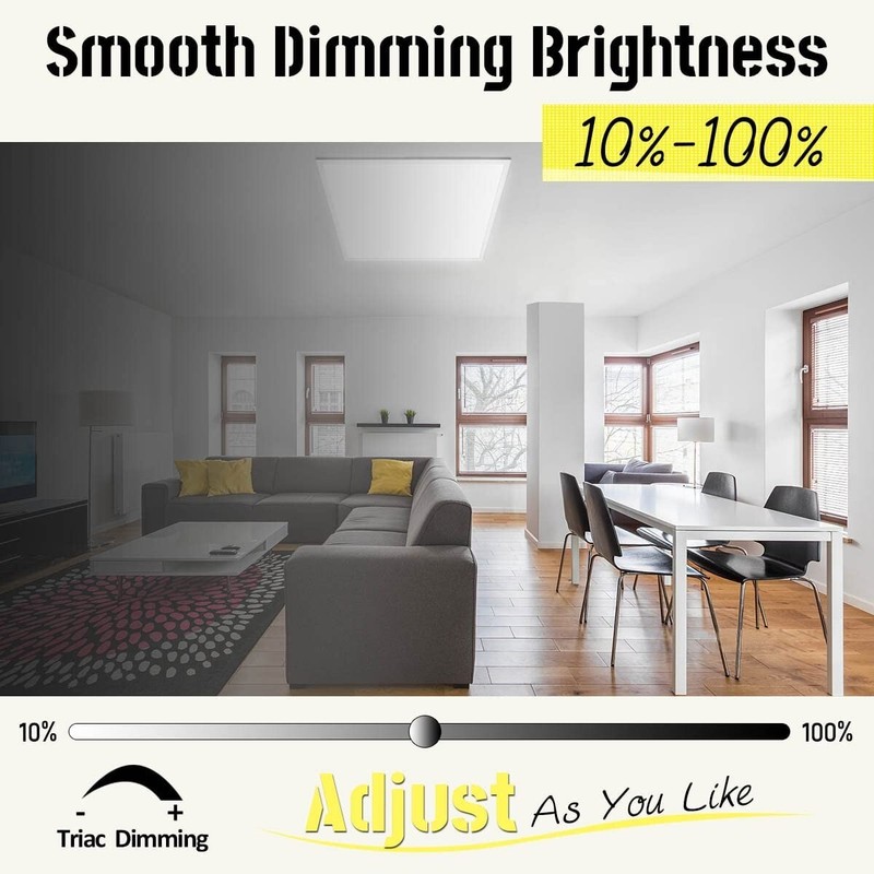 4 Pack 2x2FT LED Flat Panel Light 48W Drop Ceiling Commercial Office Home Lights gallery