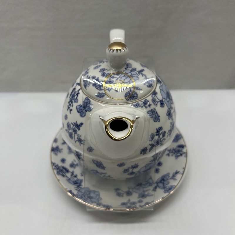 Grace Teaware Tea For One 4 Piece Set Blue Floral Porcelain BRAND NEW! gallery