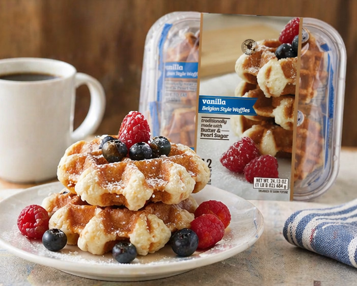 2 PACK Universal Bakery Belgian Style Waffles, Vanilla, 2 oz, 12 ct Ready to eat gallery
