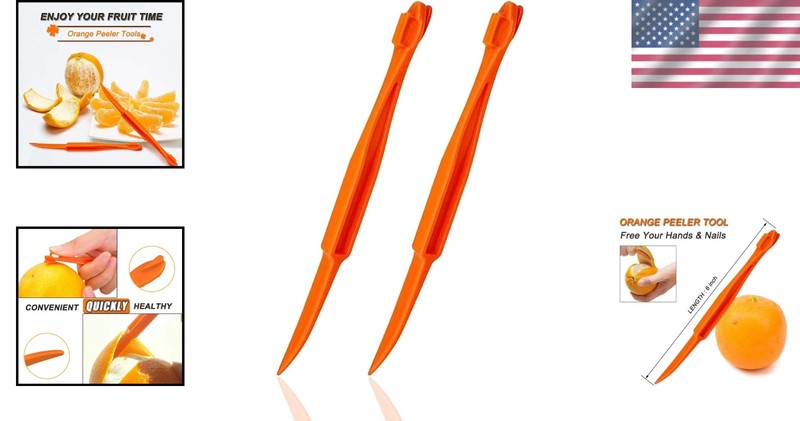 Durable Plastic Orange Peeler Set - Quick Citrus Peel Cutter for Easy Use gallery