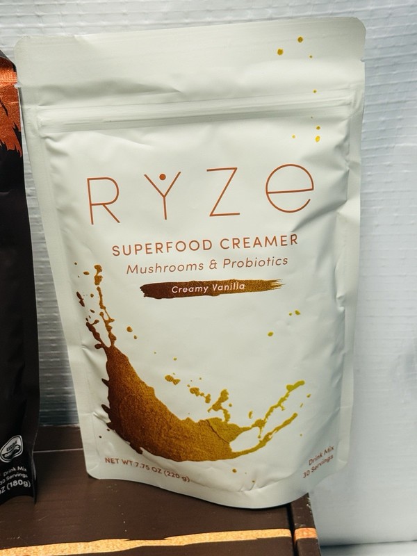 RYZE Coffee Ritual Set Kit Bundle Mushroom Creamers Latte Wood Canister Spoons gallery