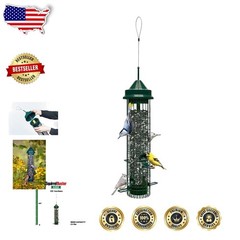 Classic Squirrel-Proof Bird Feeder – 4 Ports, 2.4lb Capacity, UV Resistant Metal