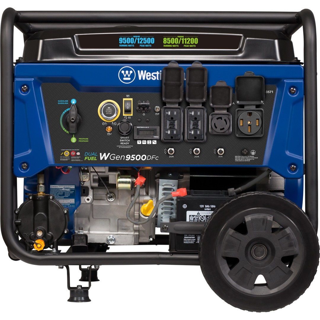 Westinghouse WGen9500DFc Portable Generator with CO Sensor [Open Box] gallery