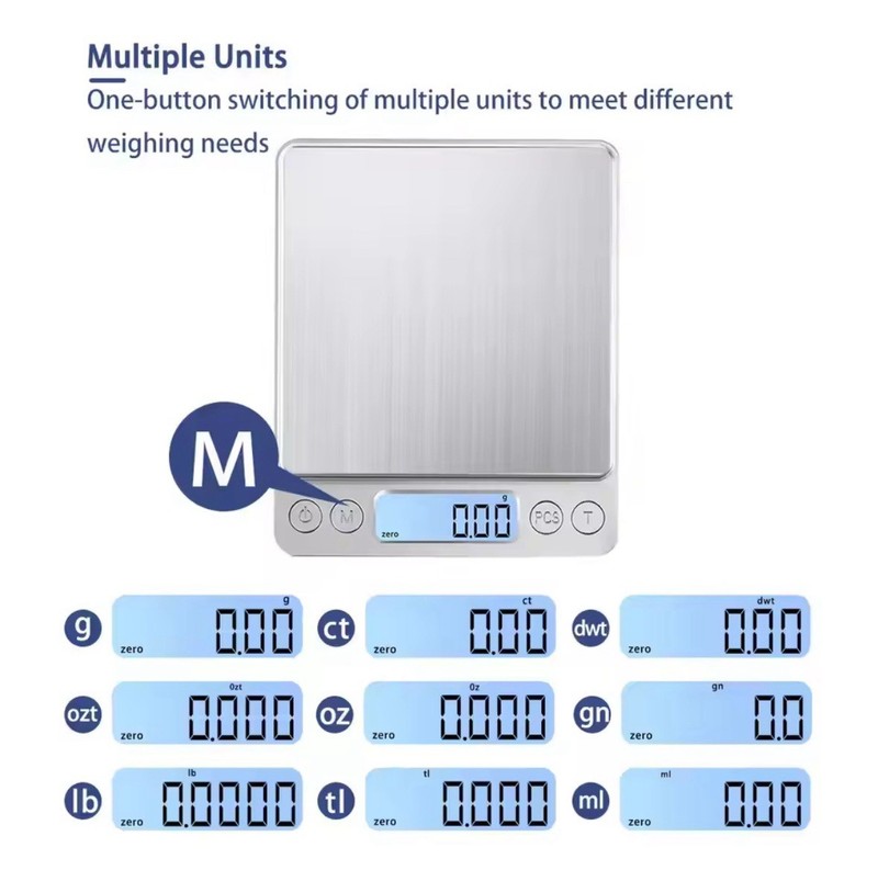 SUPER SENSITIVE KITCHEN SCALE 0.1g/3KG BATTERY ELECTRONIC DIGITAL LED gallery