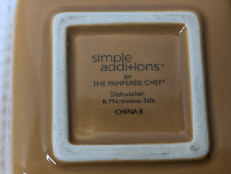 Pampered Chef Simple Additions 4.5" Square 3" Tall Dips Desserts Replacement gallery