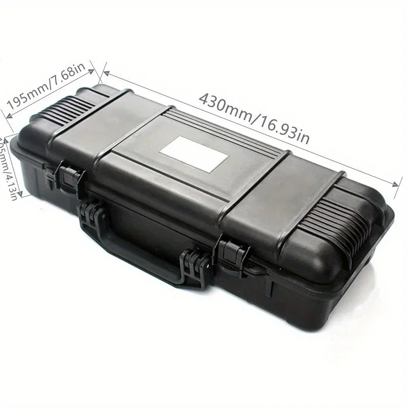6 Sizes Black Hard Shell PP Toolbox Shockproof Portable Tool Storage Case gallery