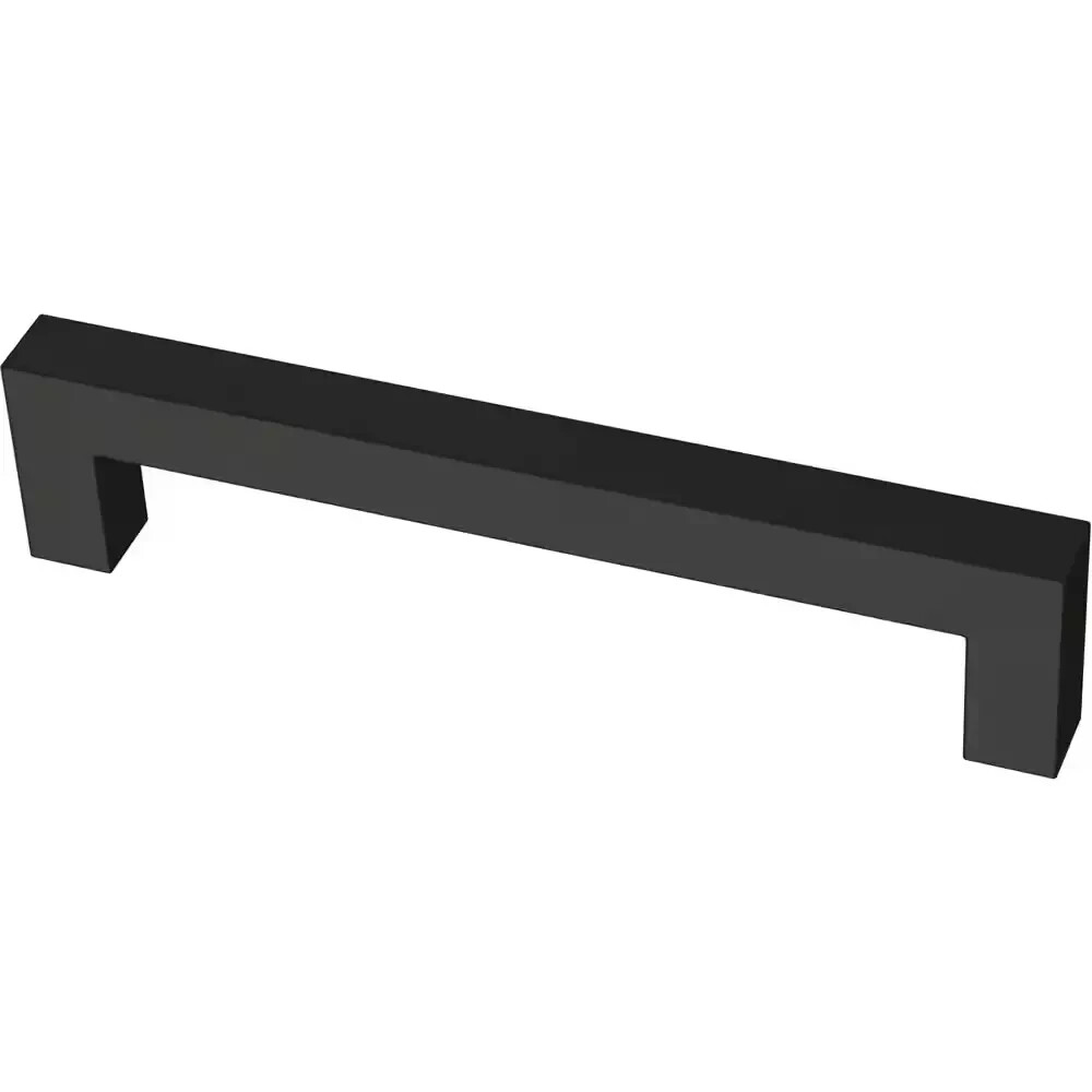 5 Pack Modern Square 5-1/16 In. (128 Mm) Modern Matte Black Cabinet Drawer Pull gallery