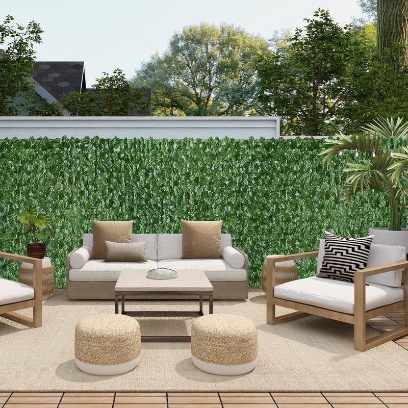 iCover Artificial Ivy Privacy Screen for Fence,Green Maple Leafs for Garden gallery