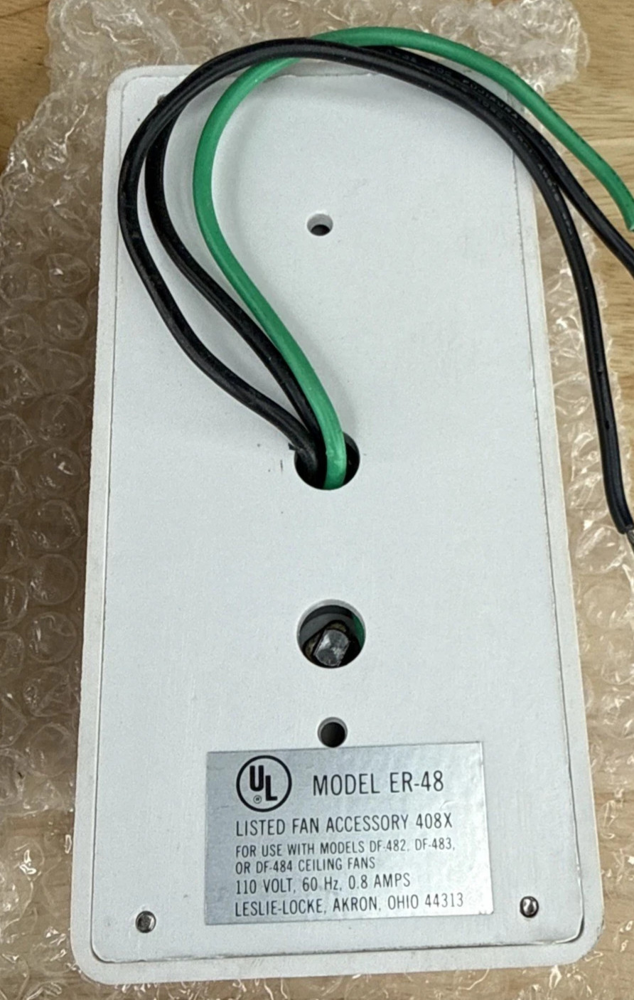 Leslie-Locke Play It Again Sam Model ER-48 5 Speed Ceiling Fan Wall Switch gallery