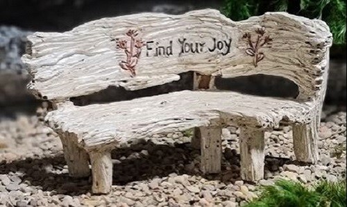 Find Your Joy Bench WS 2141 Miniature Fairy Garden gallery