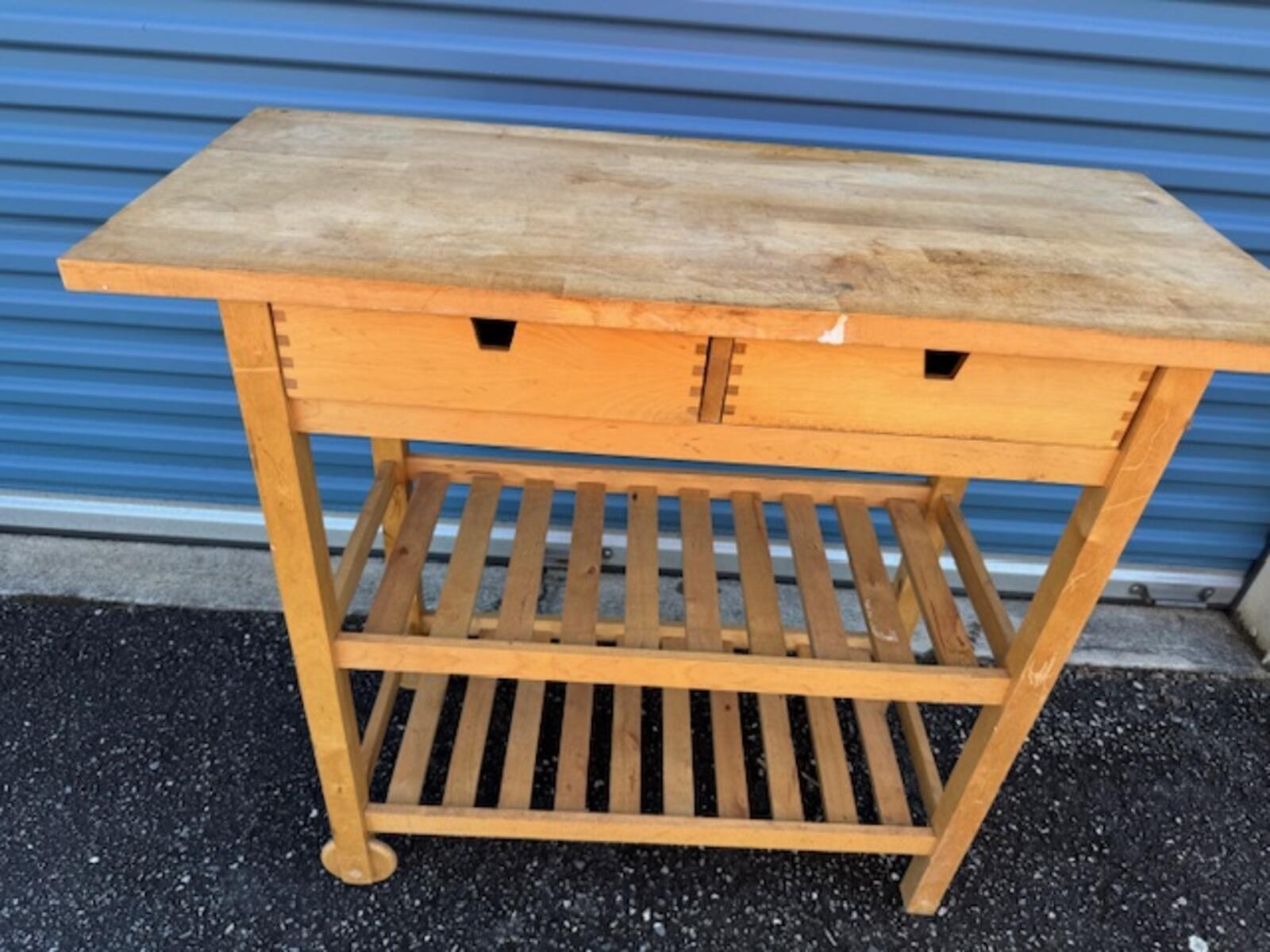 Mobile Kitchen Island / Butcher Block Cart with Storage Drawers & Shelves gallery
