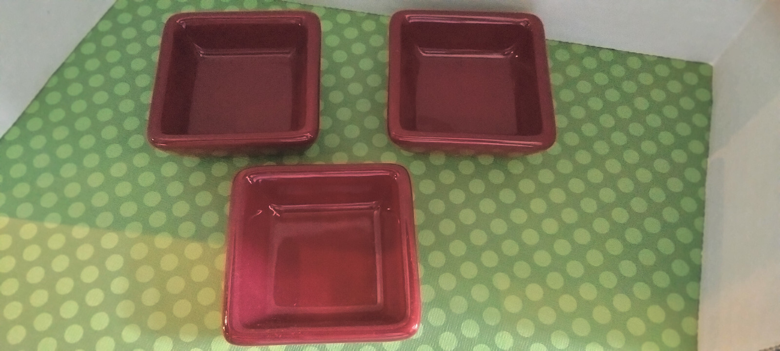 PAMPERED CHEF SIMPLE ADDITIONS CONDIMENT PETITE SQUARES SET OF 3 gallery