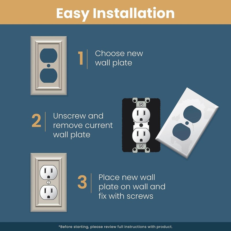Classic Architecture 1-Pack Decorative Light Switch Cover Wall Plates Pure Wh... gallery