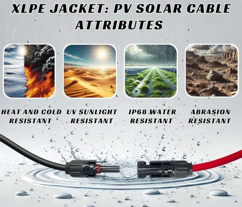 10 AWG Solar Panel Extension Cable 60 Feet - Listed and Weatherproof gallery